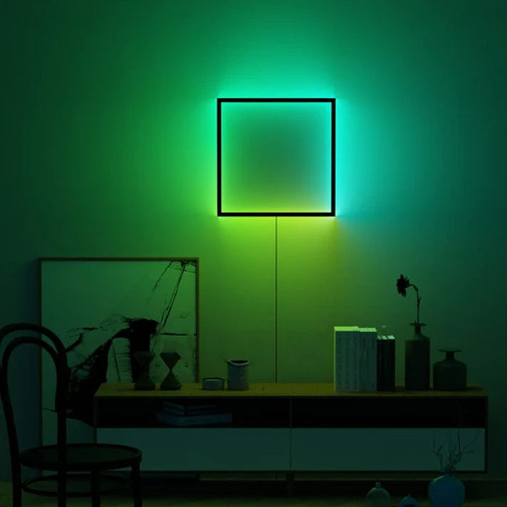 مصباح حائطي LED من الألمنيوم بشكل مربع RGB مبتكر 