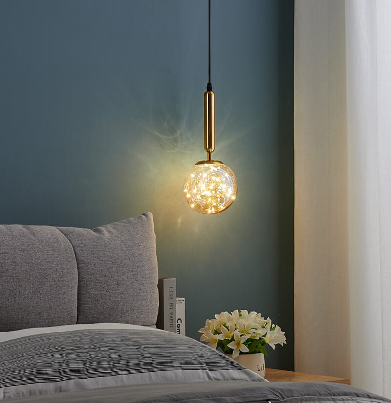 Suspension Luminaire à Une Lumière en Verre Moderne 