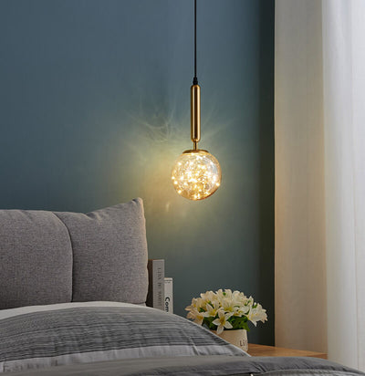 Modern Glass Ball 1-Light Pendant Light