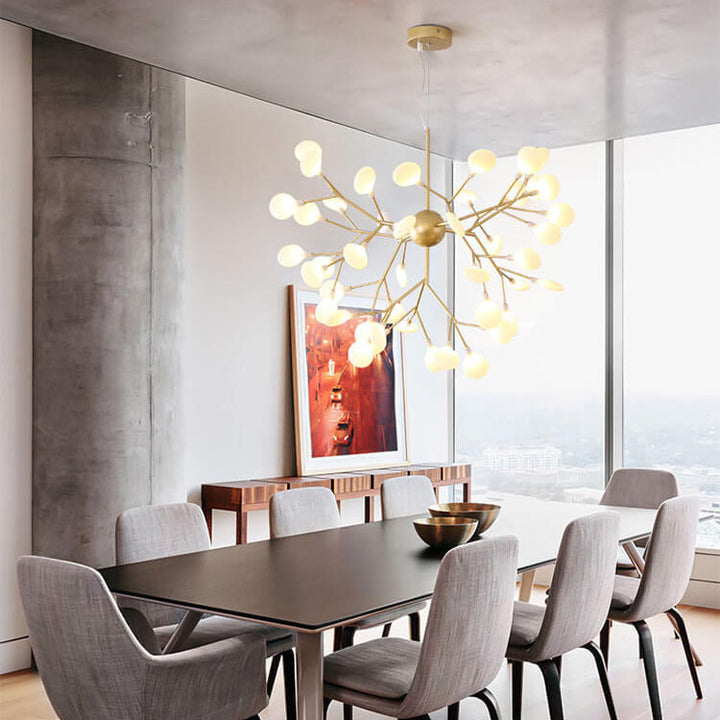 Ramas modernas de metal 27/36 luces de luciérnagas LED candelabros 
