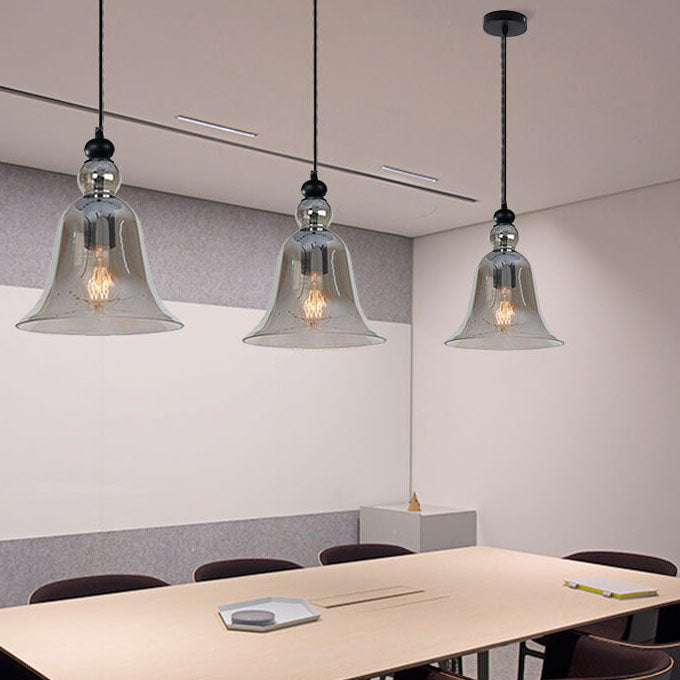 Lustre suspendu à 1 lumière en verre industriel 
