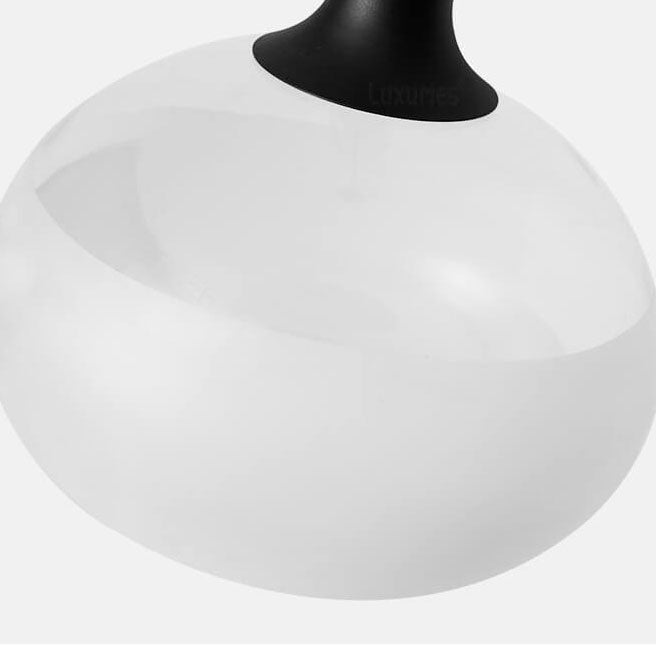 Modern Minimalist Glass Oval Globe 1-Light LED Pendant Light