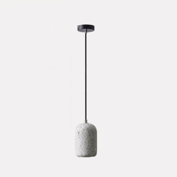 Suspension LED en ciment cylindrique moderne en terrazzo 