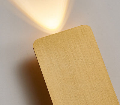 Nordic Minimalist Aluminum Rectangular Flat Panel 1-Light LED Wall Sconce Lamp