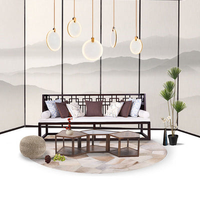 Post-modern Minimalist Round Marble 1-Light LED Pendant Light