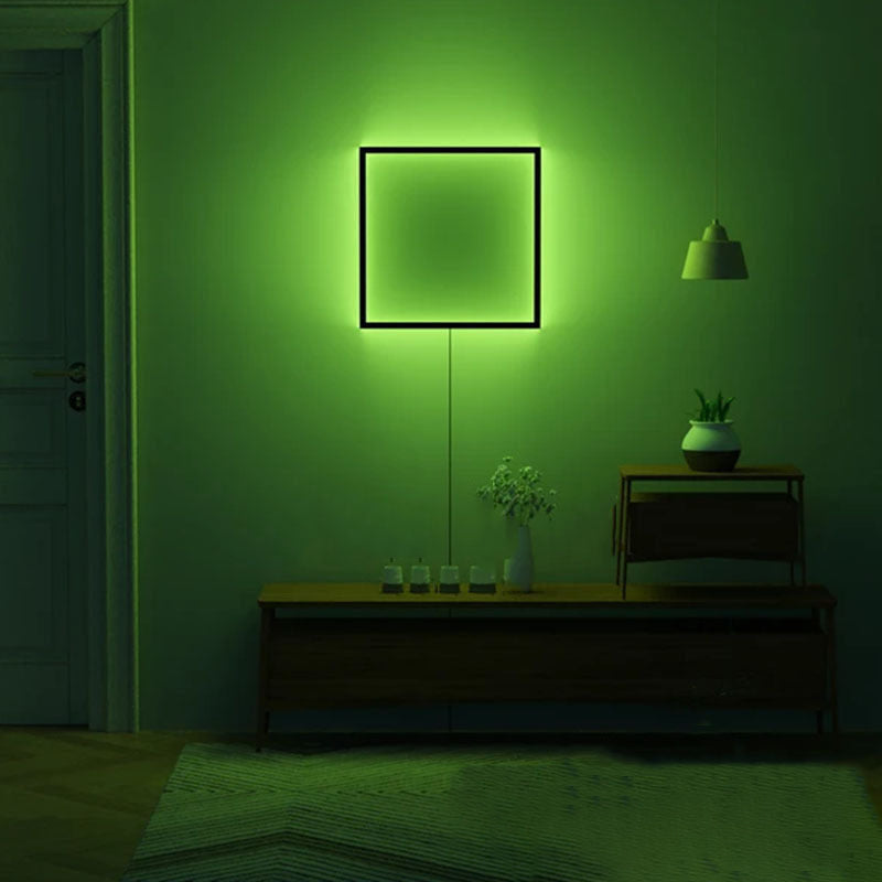 مصباح حائطي LED من الألمنيوم بشكل مربع RGB مبتكر 