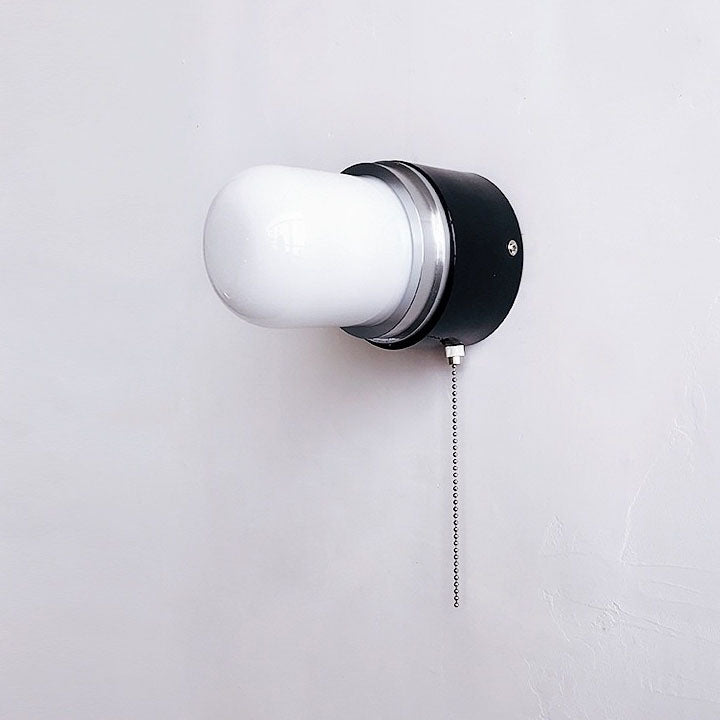 Lámpara de pared con aplique de 1 luz de hierro y vidrio industrial nórdico 