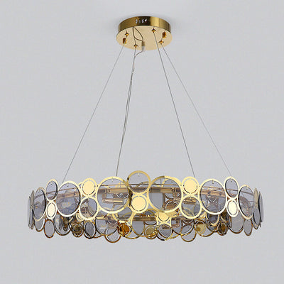 الثريات الحديثة من الحديد والزجاج ب 6/8 أضواء LED 