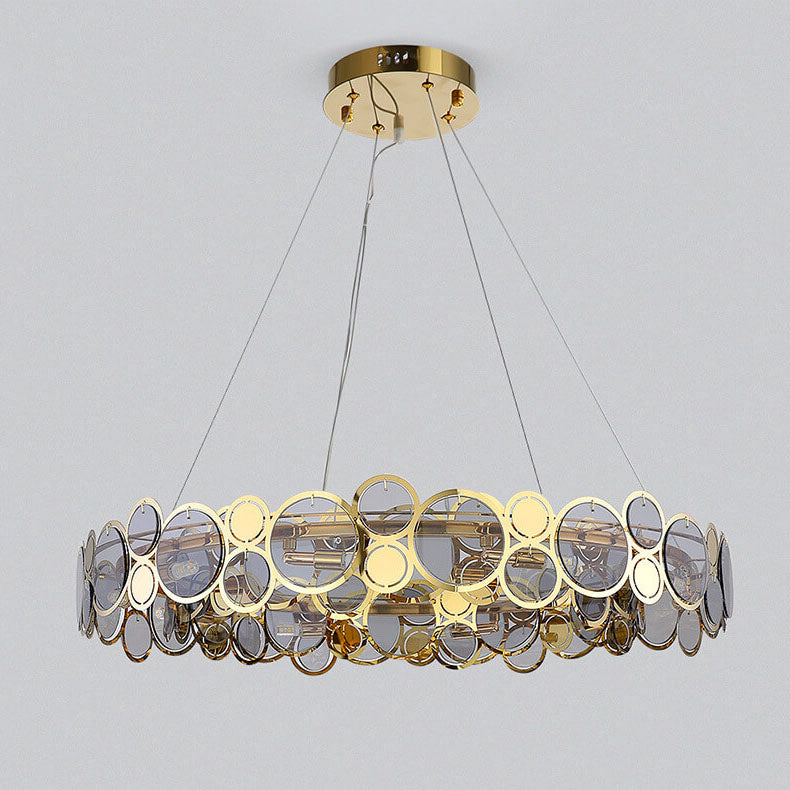 الثريات الحديثة من الحديد والزجاج ب 6/8 أضواء LED 