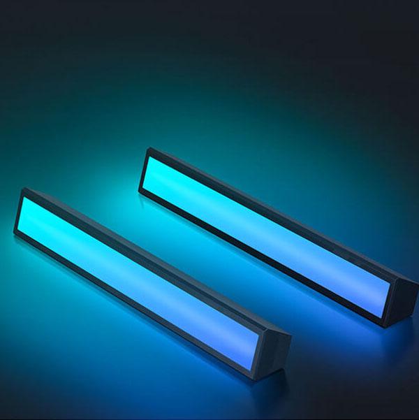 Lampe de table créative à 1 lumière LED RVB à longue bande 