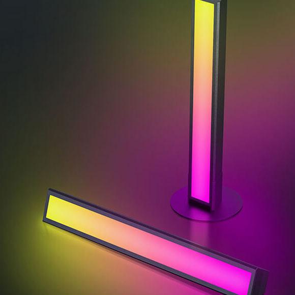 Lampe de table créative à 1 lumière LED RVB à longue bande 
