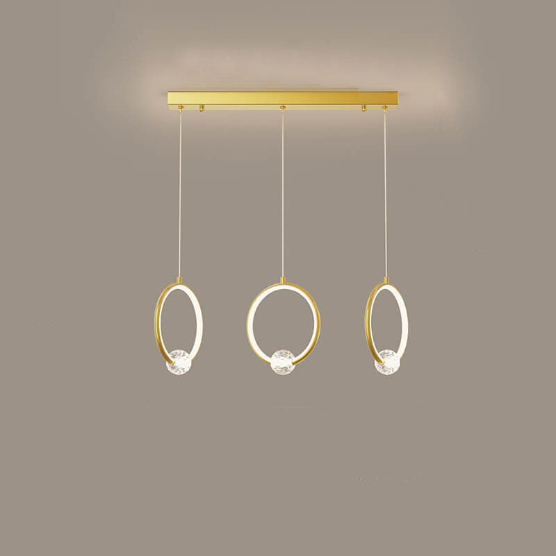 Modern Diamond Ring-Shaped 3/5 Light LED Chandeliers