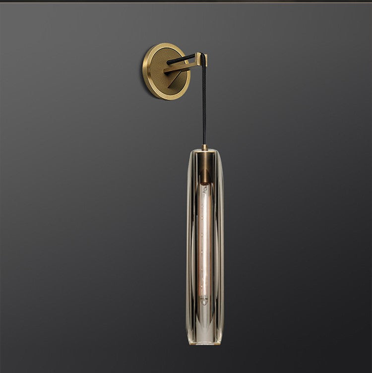 Lampe murale en cristal de cuivre pleine personnalité moderne et luxueuse 1 lumière 