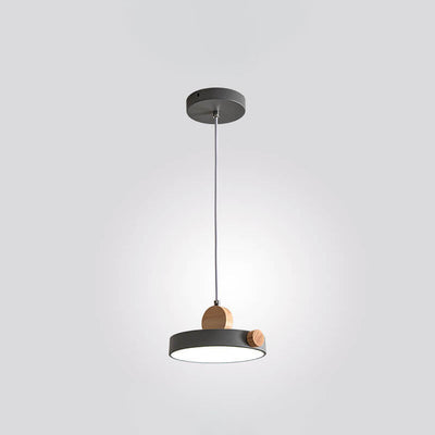 Nordic Minimalist Metal Drum Shape 1-Light LED Pendant Light