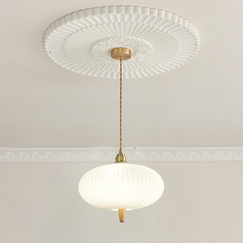 Moderne Glasschirm Japanischer Stil Retro 1-Licht Pendelleuchte 