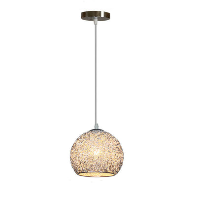 Modern Aluminum Wire 1-Light Dome Pendant Light