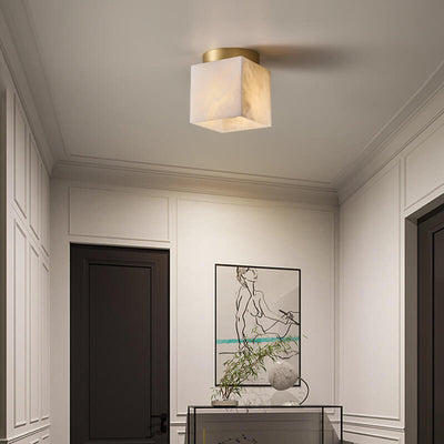 Modern Cube 1-Light Semi-Flush Mount Lighting