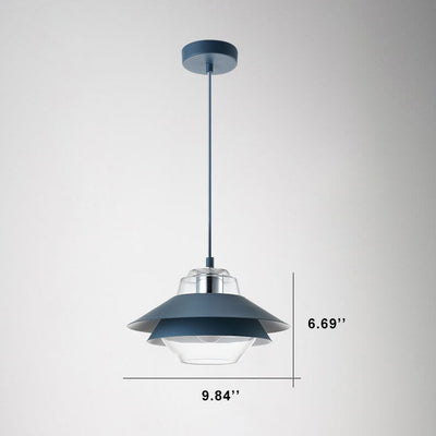 Nordic Layered Concentric Tiers Shade 1-Light Pendant Light