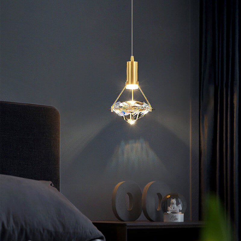 Modern Diamond Crystal LED Pendant Light