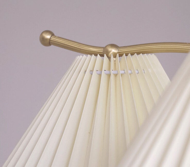 Vintage Walnut  Pleated Shade 3/6 Light Chandelier