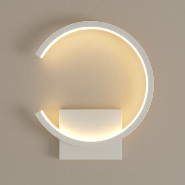 Minimalist Circle 1-Light C Shape LED Armed Sconce Lamp