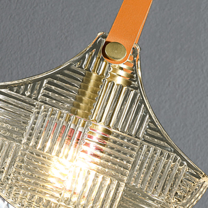 Modern Nordic Glass Handbag Design 1-Light Creative Pendant Light