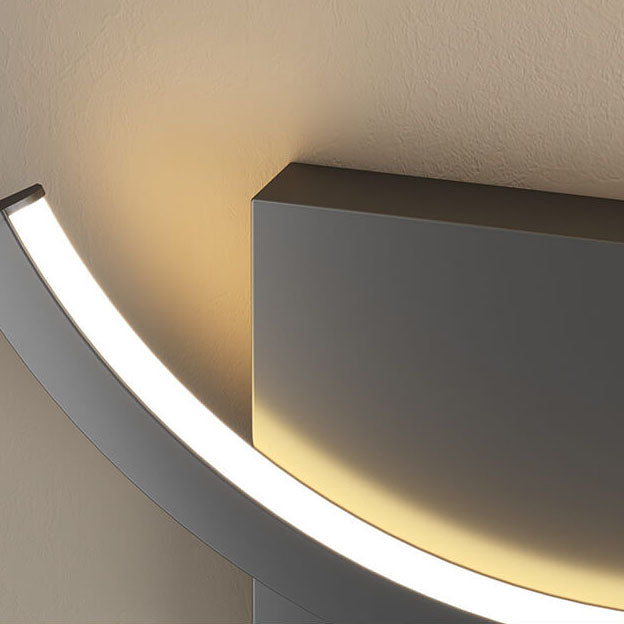 Minimalist Circle 1-Light C Shape LED Armed Sconce Lamp