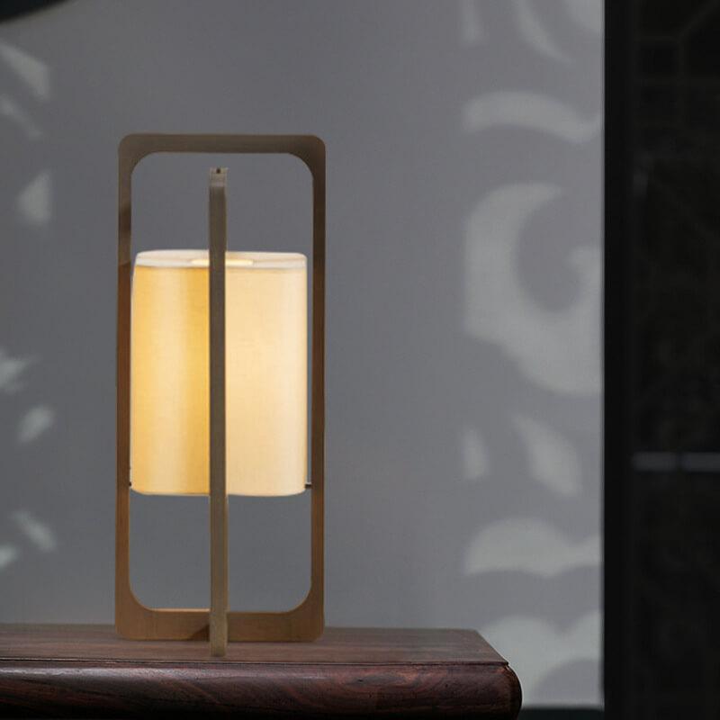 Modern Fabric Solid Wood 1-Light Japanese Standing Floor Lamp