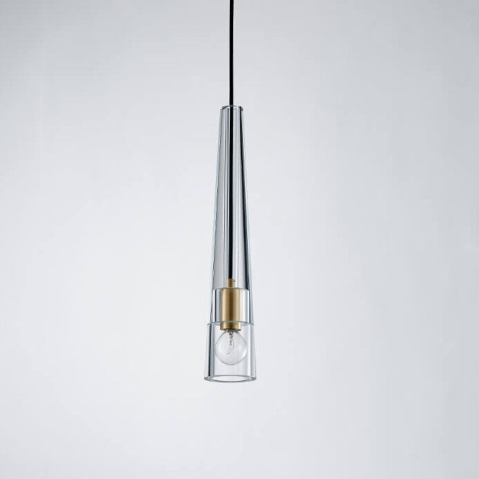 Moderne kreative klare Kristallkegelschirm-1-Licht-Pendelleuchte 