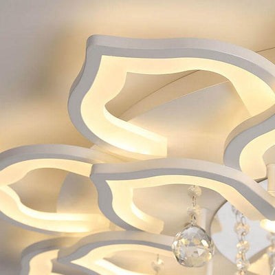 إضاءة السقف الكريستالية الحديثة بزهرة LED مع 20 مصباح 