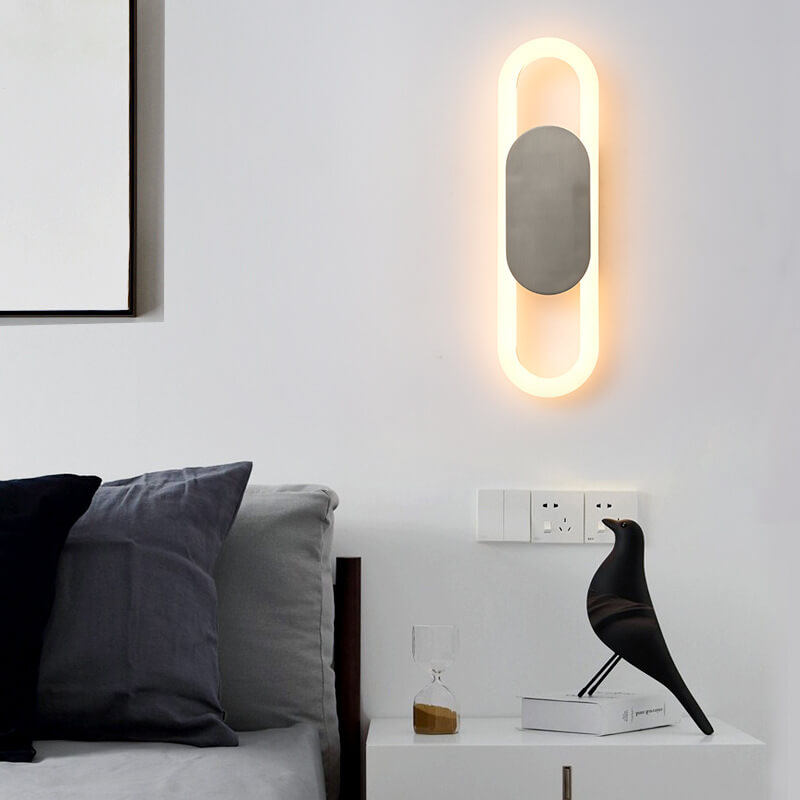 مصابيح حائط LED بشكل بيضاوي حديث وإبداعي بمصباح واحد 