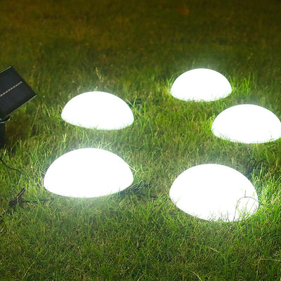 Solar 5 Half Ball LED Outdoor Garden Decorative Lawn Plug Light