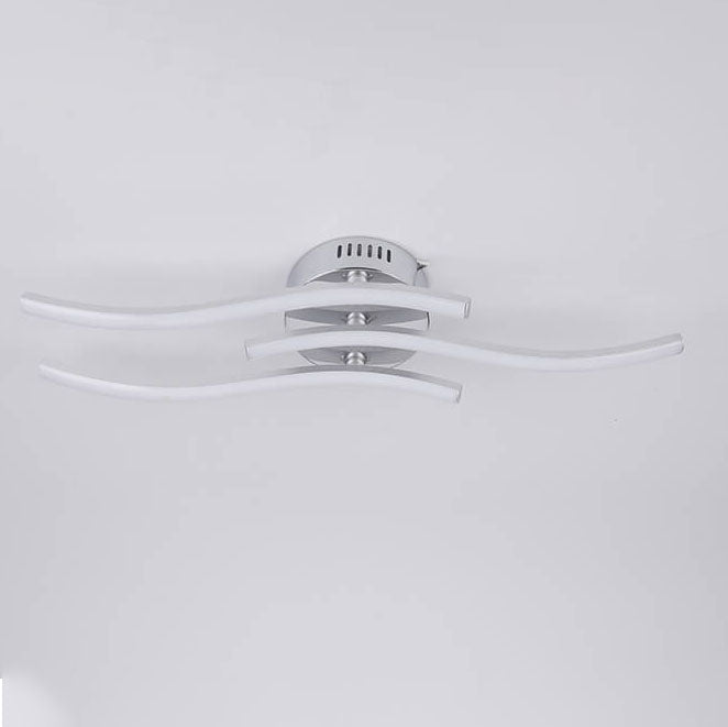 Simple Line Wave LED Semi-Flush Mount Ceiling Light