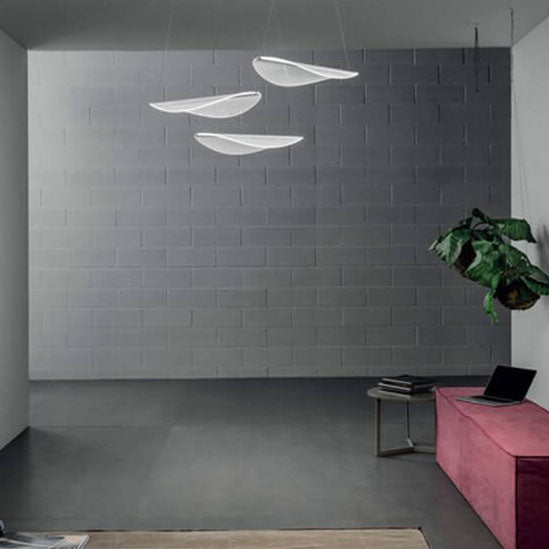 Modern Acrylic Leaf Shaped 1-Light LED Pendant Light