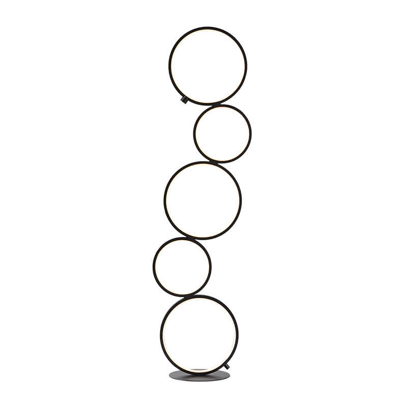 Five Circle Ring LED Round  Combination Floor Lamps