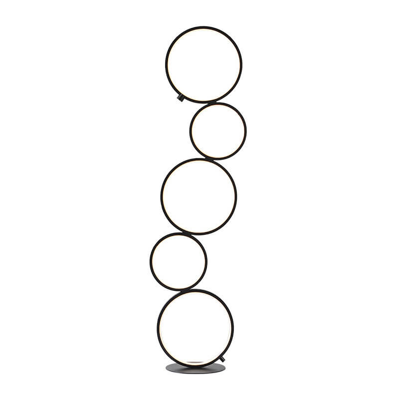 Five Circle Ring 1-Light Round  Combination Floor Lamps