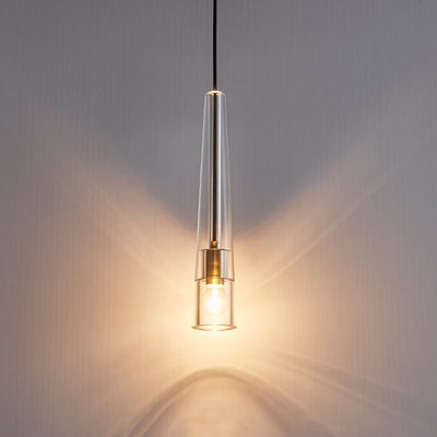 Modern Creative Clear Crystal Cone Shade 1-Light Pendant Light