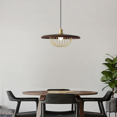 Modern 1-Light Japanese Elements Pendant Light