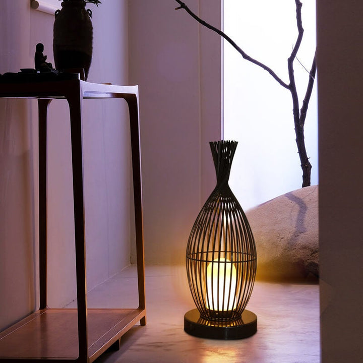 Lampe de sol étanche rétro en fer ovale à une lumière pour extérieur 