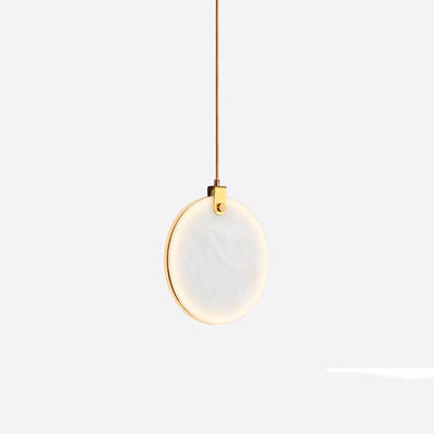 Post-modern Minimalist Round Marble 1-Light LED Pendant Light