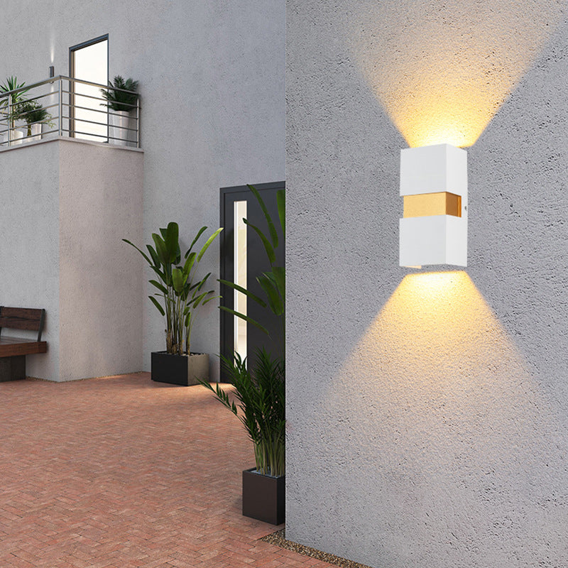 Moderne einfache wasserdichte Aluminium-LED-Außenwandleuchte 
