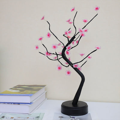 Bonsai Baum Licht Pflaumenblüten Licht Fernbedienung Kleine LED Tischlampen 