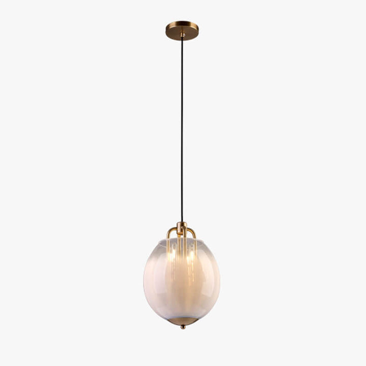 Modern Oval Shape Gradient Glass 1-Light LED Pendant Light