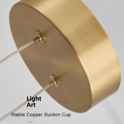 Minimalist 1-Light Long Ring LED Pendant Light