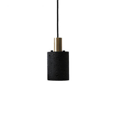 Lava Stone 1-Light Adjustable Length Cylinder Pendant Light
