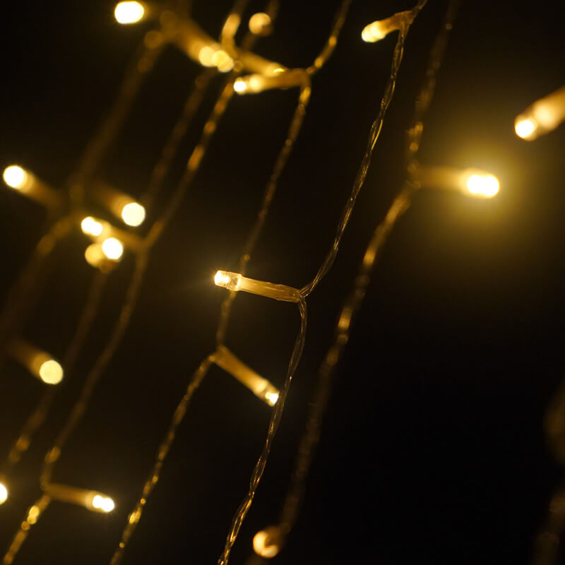 Lumières LED en forme de météores de Noël en cascade d&