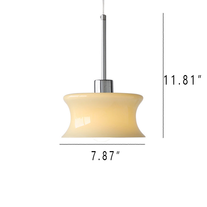 Französisches Vintage-Glas Kreative Form 1-flammige Pendelleuchte 