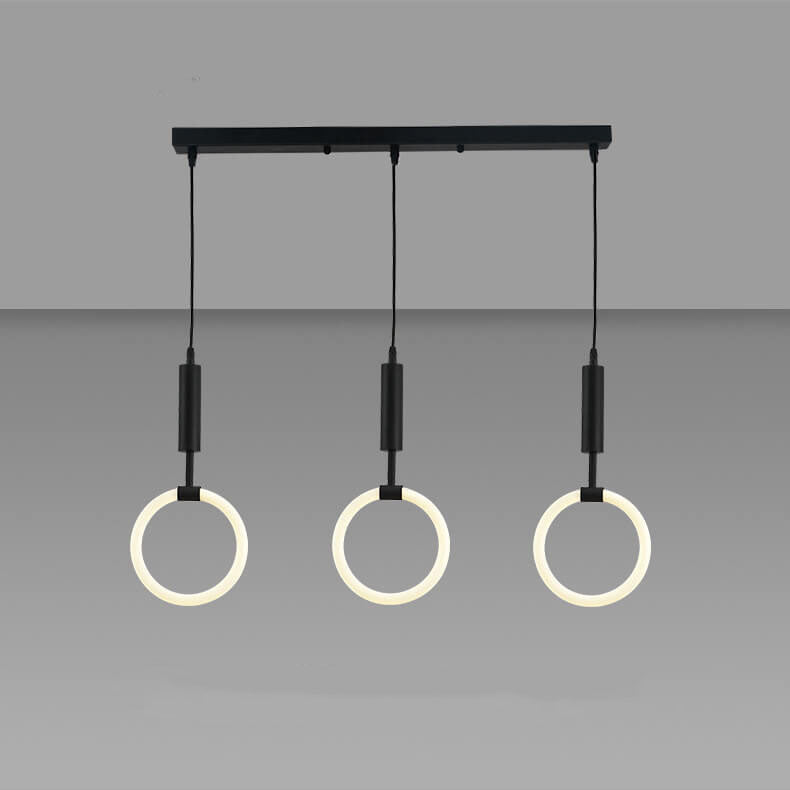 Modern Circle Ring 3-Light LED Chandeliers