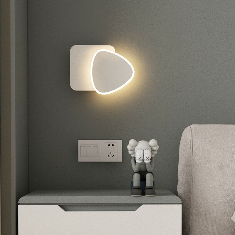 مصباح حائط مسلح مثلث مستدير LED بسيط 1-ضوء 