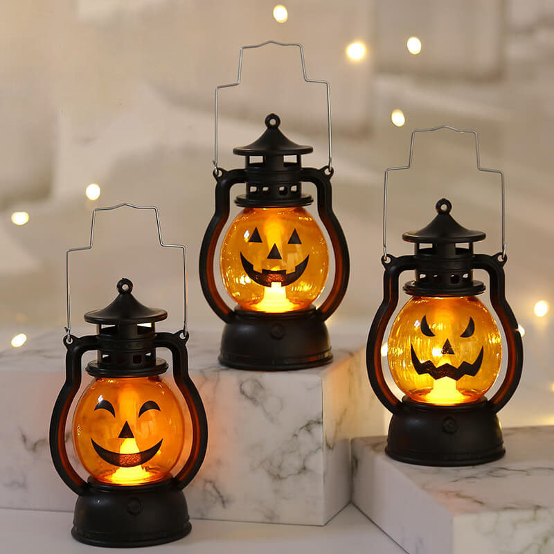 Halloween Horror Pumpkin Lantern LED Decorations Handheld Lamp